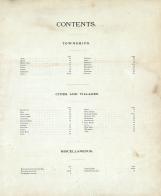 Table of Contents, Richland County 1895